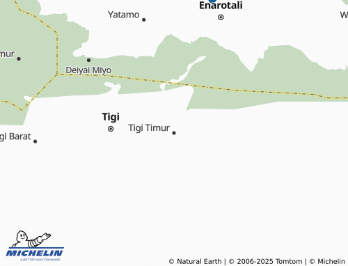 MICHELIN Tigi Timur map - ViaMichelin
