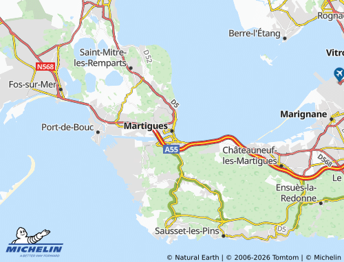 MICHELIN-Landkarte Martigues - ViaMichelin