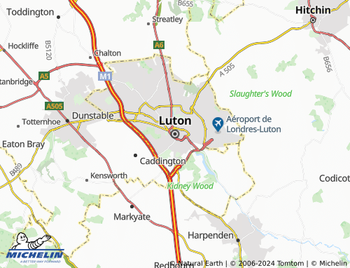 MICHELIN Luton map - ViaMichelin