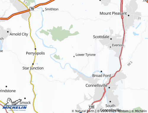 Mappa MICHELIN Lower Tyrone - ViaMichelin