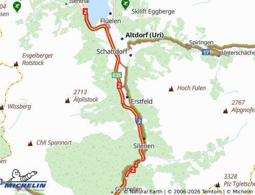 Mapa MICHELIN Erstfeld - ViaMichelin