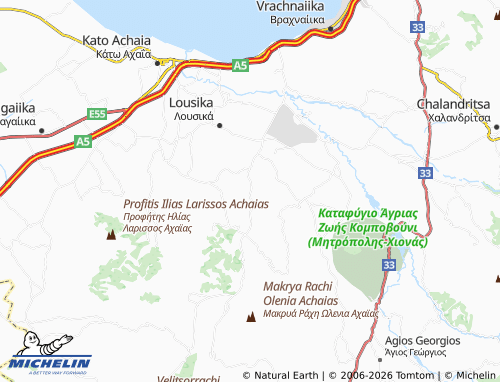 MICHELIN Ano Soudenaiika map - ViaMichelin