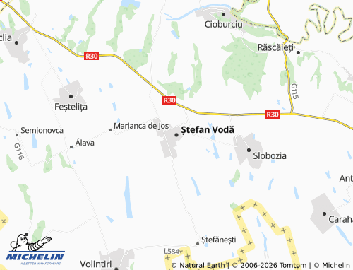 Mappa MICHELIN Ștefan Vodă - ViaMichelin
