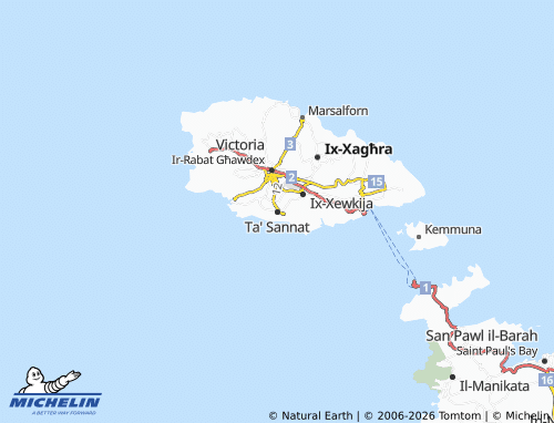 Mapa MICHELIN Ta' Sannat - ViaMichelin