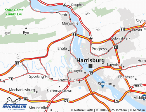 MICHELIN West Fairview map - ViaMichelin