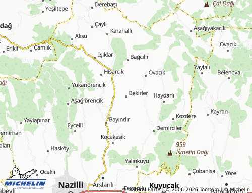 MICHELIN Bekirler map - ViaMichelin