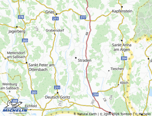 MICHELIN-Landkarte Straden - ViaMichelin