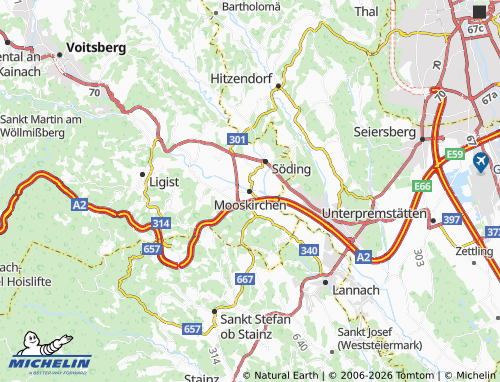 Mappa MICHELIN Mooskirchen - ViaMichelin