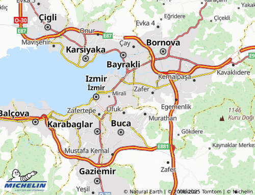 MICHELIN Huzur map - ViaMichelin