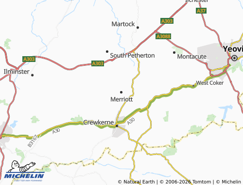 Carte MICHELIN Merriott - ViaMichelin