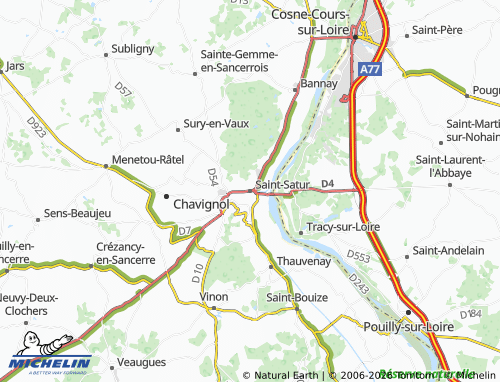 MICHELIN Saint-Satur map - ViaMichelin
