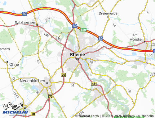 MICHELIN-Landkarte Rheine - ViaMichelin
