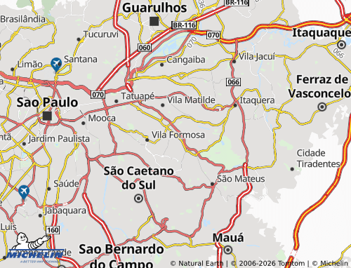 Mapa MICHELIN Aricanduva - ViaMichelin