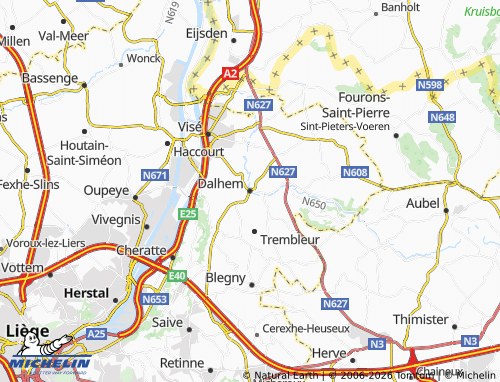 MICHELIN Dalhem map - ViaMichelin