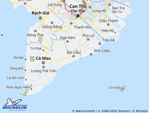 Kaart MICHELIN Bạc Liêu - ViaMichelin