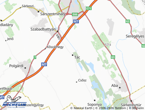Mapa MICHELIN Tác - ViaMichelin