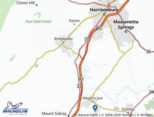 Mappa MICHELIN Mount Crawford - ViaMichelin