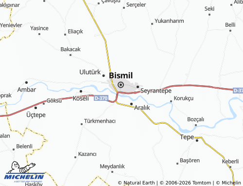 MICHELIN Dicle map - ViaMichelin