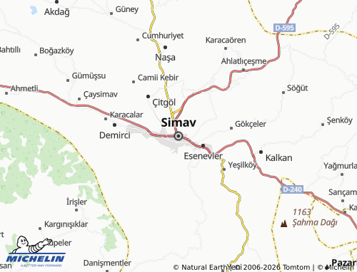 Mappa MICHELIN Simav - ViaMichelin