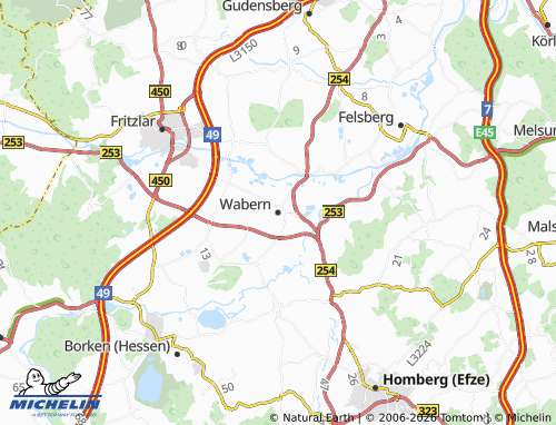 Mapa MICHELIN Wabern - ViaMichelin
