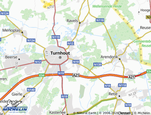 Mappa MICHELIN Oud-Turnhout - ViaMichelin