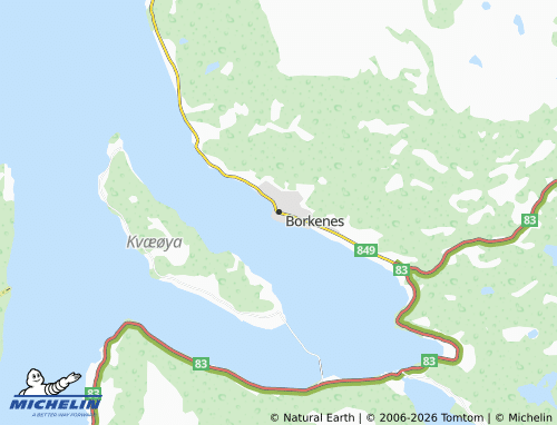 Mapa MICHELIN Borkenes - ViaMichelin