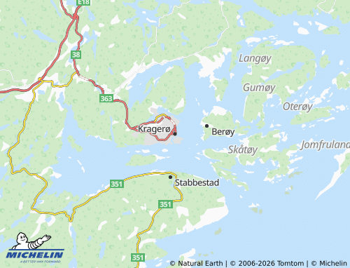 Mappa MICHELIN Kragerø - ViaMichelin