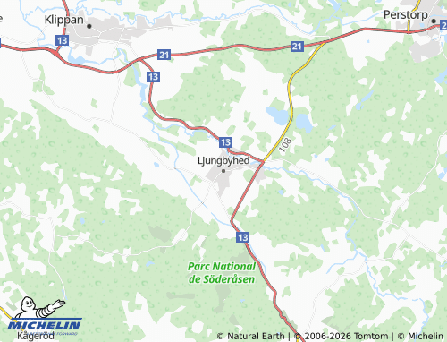 Carte MICHELIN Ljungbyhed - ViaMichelin