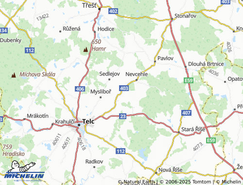 MICHELIN Urbanov map - ViaMichelin