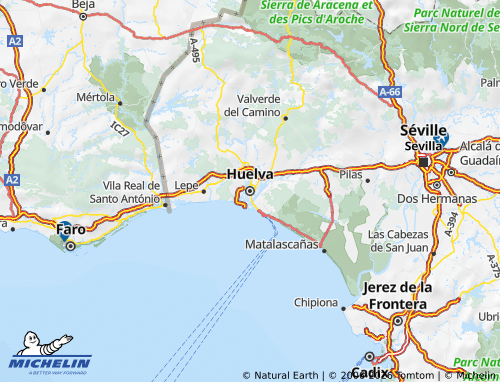 Kaart MICHELIN Huelva - ViaMichelin