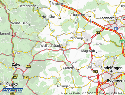 Carte MICHELIN Weil der Stadt - ViaMichelin