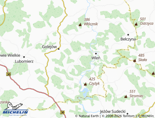 MICHELIN Klecza map - ViaMichelin