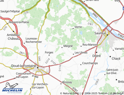 MICHELIN Meigné map - ViaMichelin