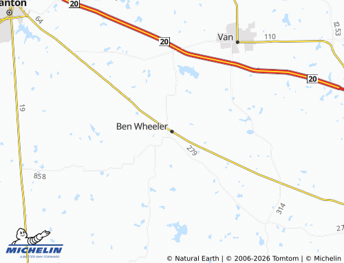 Carte MICHELIN Ben Wheeler - ViaMichelin
