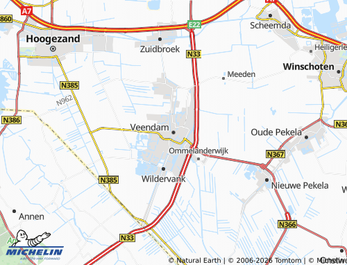 Carte MICHELIN Veendam - ViaMichelin