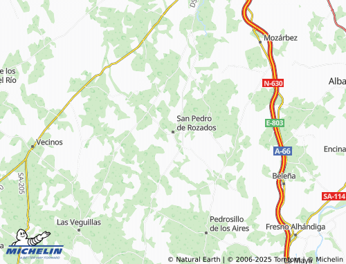 MICHELIN San Pedro de Rozados map - ViaMichelin
