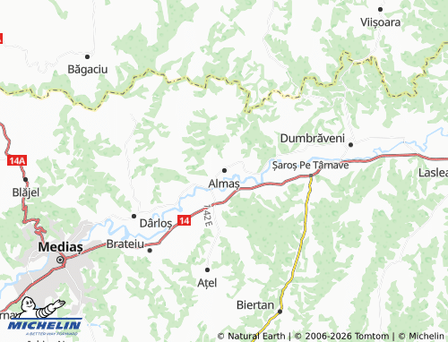 MICHELIN Almaș map - ViaMichelin