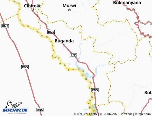 MICHELIN Kaburantwa map - ViaMichelin
