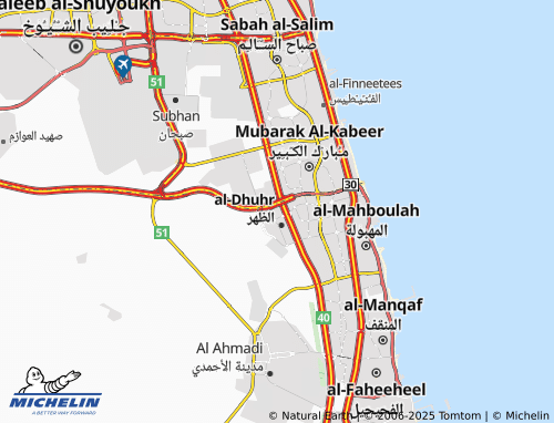 MICHELIN-Landkarte al-Dhuhr 1 - ViaMichelin