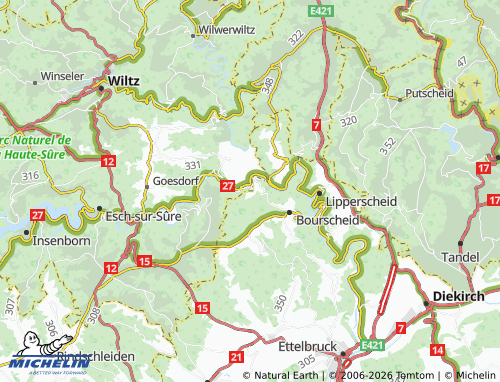 Carte MICHELIN Dirbach - ViaMichelin
