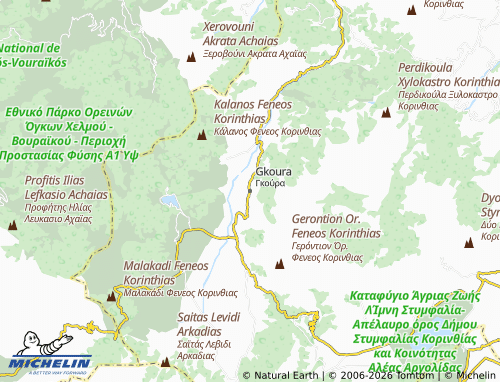 MICHELIN Gkoura map - ViaMichelin