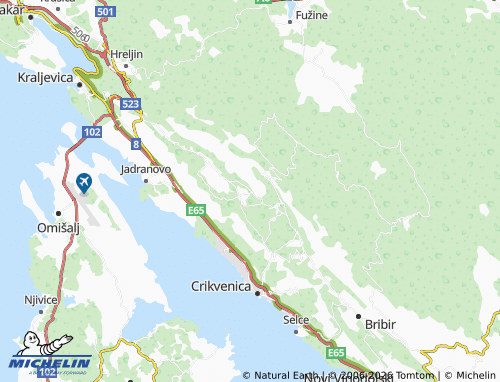 Mapa MICHELIN Tribalj gornji - ViaMichelin