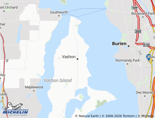 Mapa MICHELIN Vashon - ViaMichelin