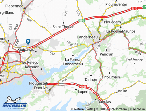 Mappa MICHELIN La Forest-Landerneau - ViaMichelin