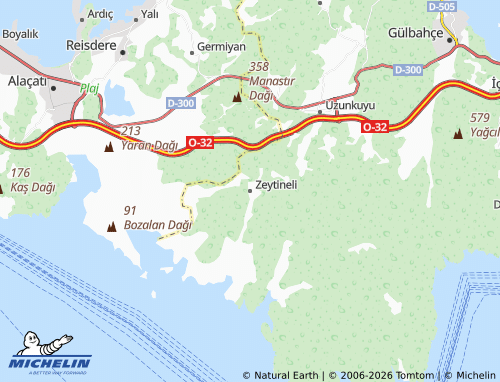 MICHELIN Zeytineli map - ViaMichelin