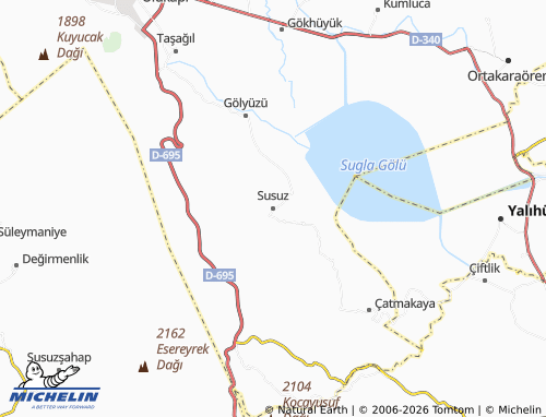MICHELIN Susuz map - ViaMichelin