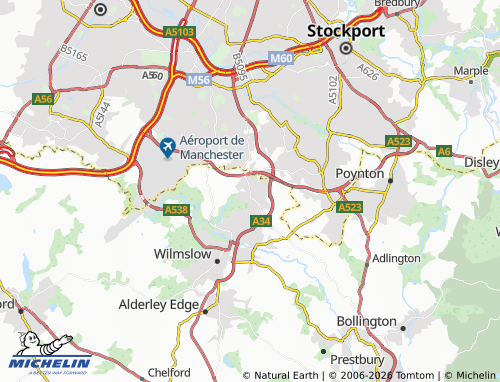 Mappa MICHELIN Handforth - ViaMichelin