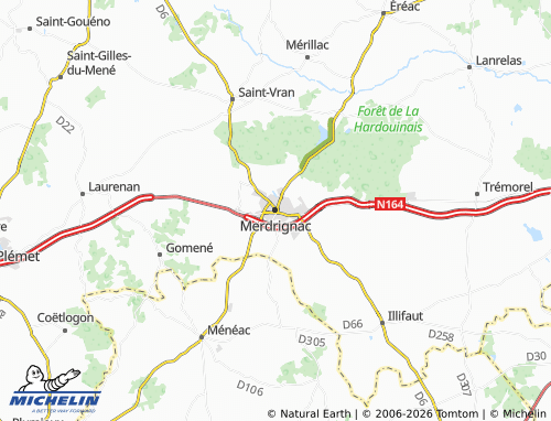 Mappa MICHELIN Merdrignac - ViaMichelin
