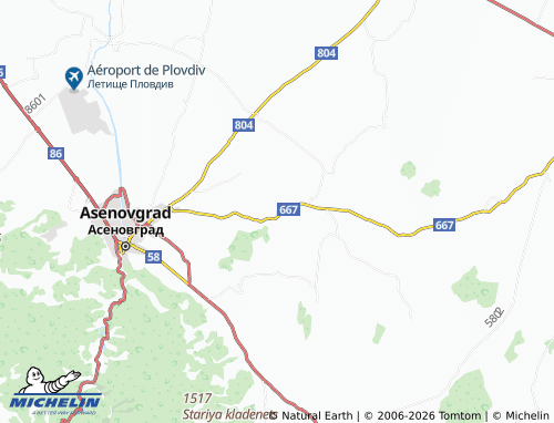 Mappa MICHELIN Kozanovo - ViaMichelin