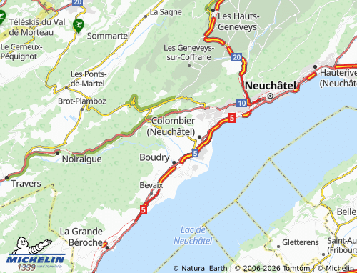 Mapa MICHELIN Bôle - ViaMichelin
